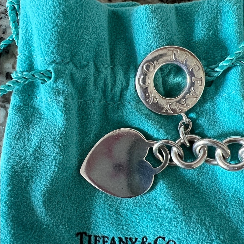 Tiffany & Co Silver Heart Tag Toggle Necklace - Picture 8 of 9